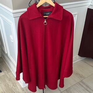 Fen Nelli  Vibrant Red Cape Jacket